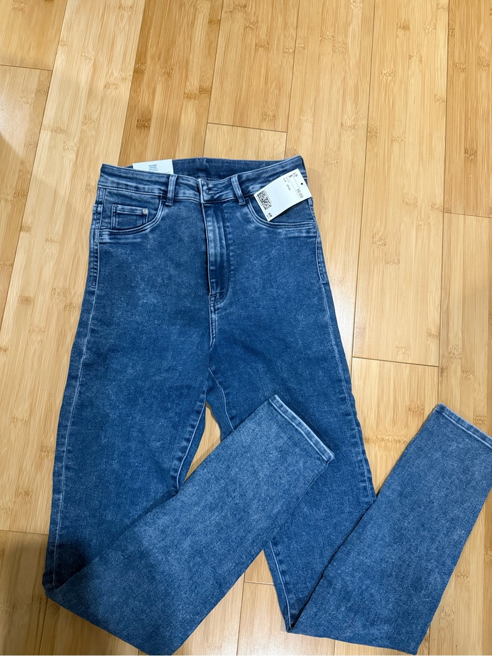 H&M High Rise Slim Jeans - Blue Wash